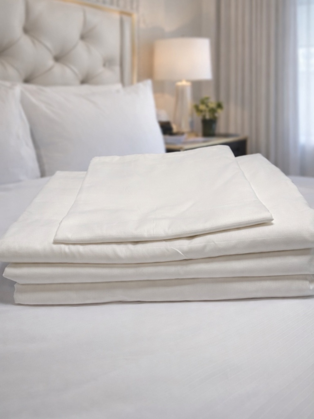 4-Piece Hotel Bedding Set | 200x230cm Duvet Cover + Sheet + 2 Shams